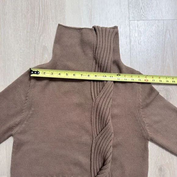 Crea Concept Asymmetric Twist Neck Sweater Sz 40 8 M Virgin Wool Blend Lagenlook - Picture 7 of 12